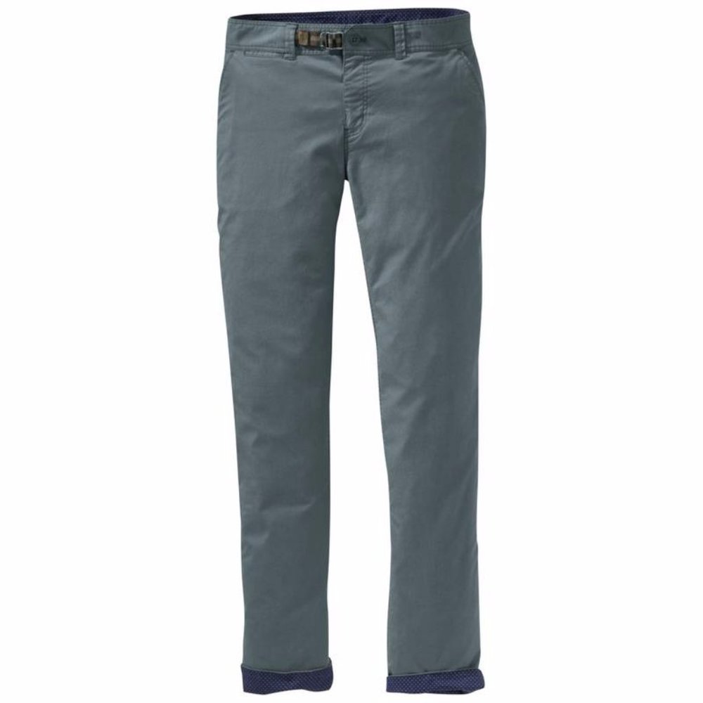 Outdoor Research 12 Women Corkie Green Hiking Chino Pants Roll Up Cuff Blue Dot
